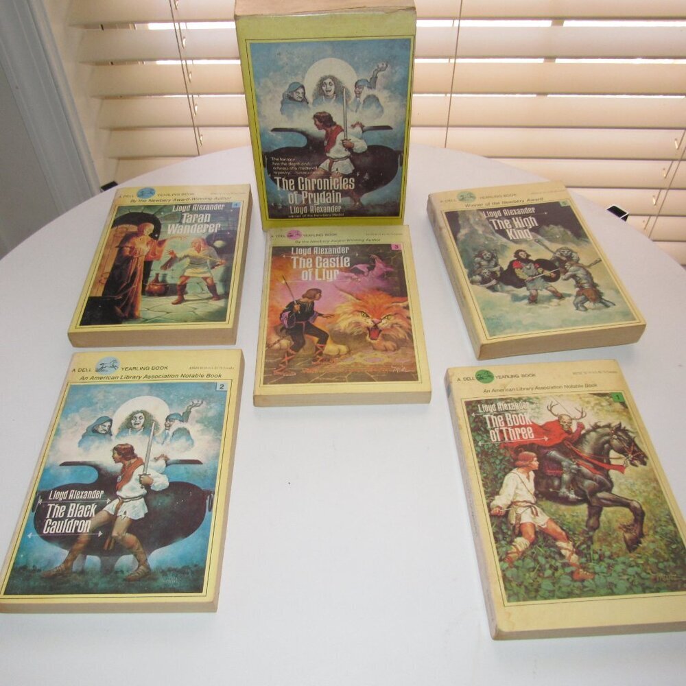 The Chronicles of Prydain Box Set by Lloyd Alexander | Vintage Dell 5 Books